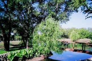 View of the bridge at Rustic Ridge B&B