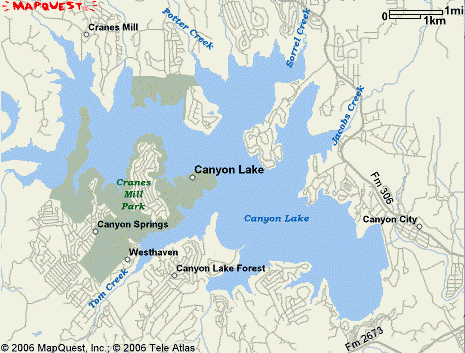 Canyon Lake Map