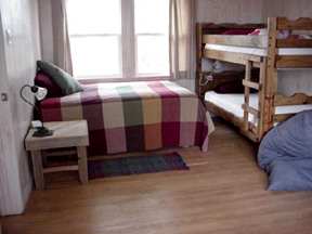 bedroom of the rental cabin