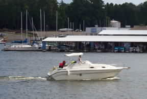 Boating on Lake Conroe