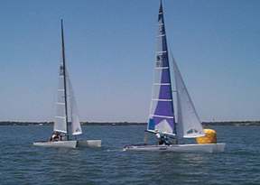 Sailboats on the lake