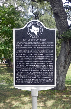 Battle of Plum Creek historical marker