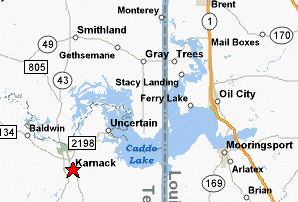 Caddo Lake Map